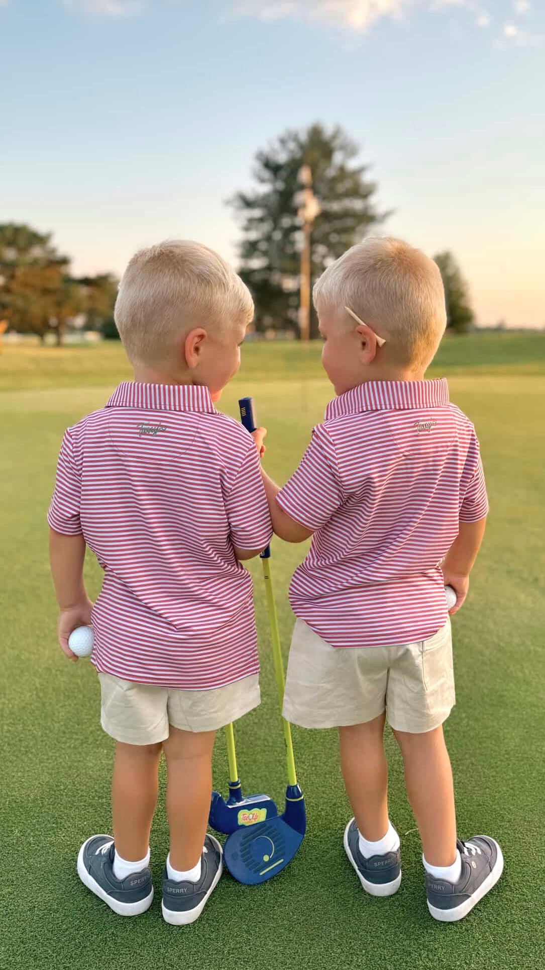 Performance Polo- Red & Blue
