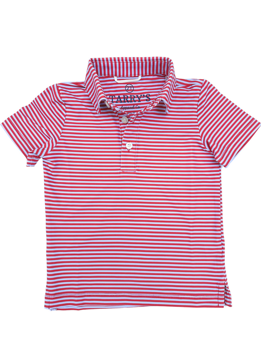 Performance Polo- Red & Blue