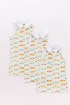 Girl's Polo Dress- Gone Fishin'