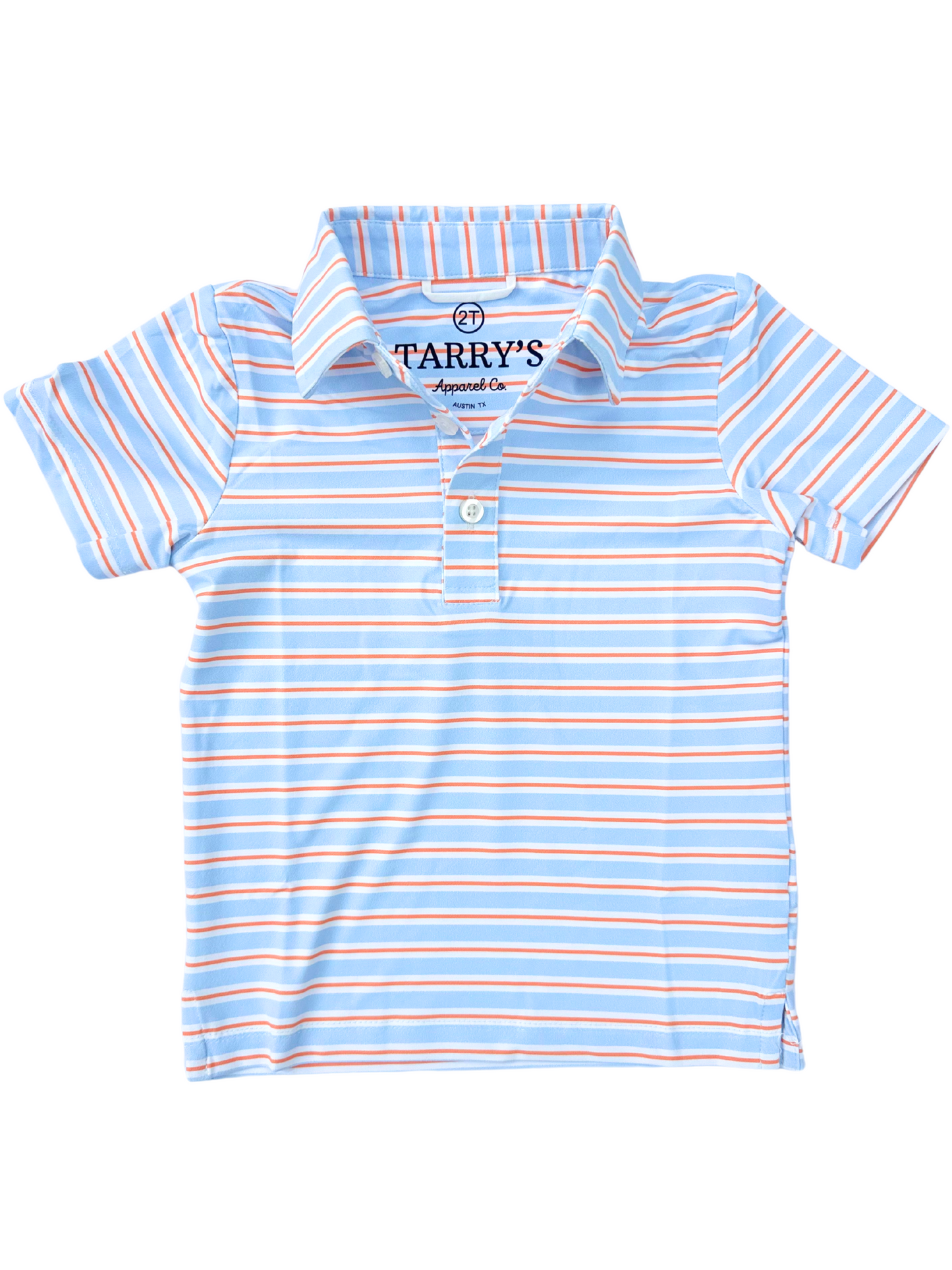 Performance Polo- Orange & Blue