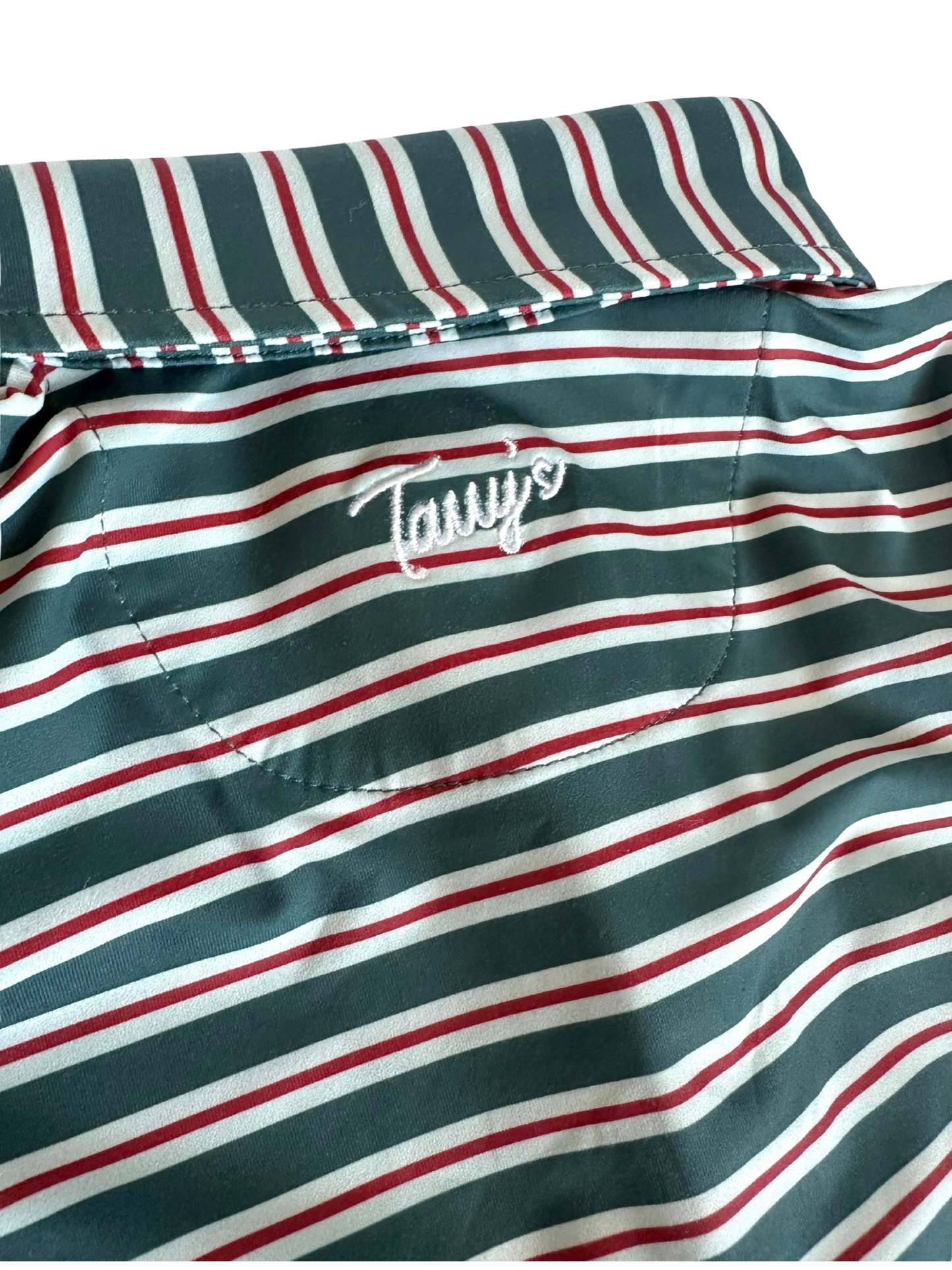 Performance Polo- Christmas Stripe Long Sleeve