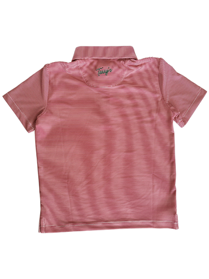 Performance Polo- Red and White Stripe